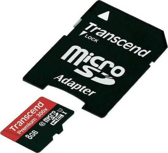 Transcend Premium 400x microSDHC 8GB U1 UHS-I with Adapter