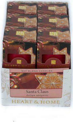 Heart & Home Χριστουγεννιάτικο Κερί Κόκκινο Santa Claus