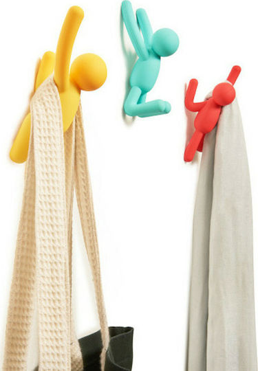 Umbra Wall Hanger Buddy Hooks Plastic Multicolour 7.6x7.6x16.5cm 3 Pieces