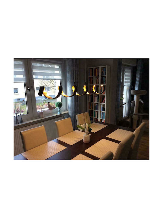 Fan Europe Led-Helix-S6 Ner Pendant Light Black Rail