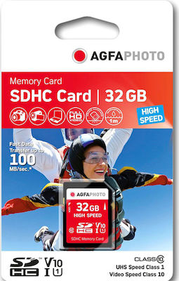 AgfaPhoto SDHC 32GB Class 10 U1 V10 UHS-I