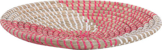 Nef-Nef Homeware Διακοσμητικό Πιάτο από Ψάθινο Υλικό Noble Coral - White 28x6x28cm Nef-Nef Homeware Διακοσμητικό Πιάτο από Ψάθινο Υλικό Noble Coral - White 28x6x28cm