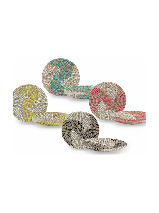 Nef-Nef Homeware Διακοσμητικό Πιάτο Noble Coral - White από Ψάθινο Υλικό 28x6x28cm