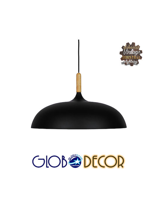 GloboStar Vallete Pendant Light Black Bell with Socket E27 45x27cm