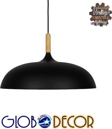 GloboStar Vallete Black Bell Pendant Ceiling Light with E27 Socket 45x27x27cm