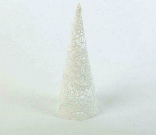 Christmas Decorative Tree Cone 32cm White