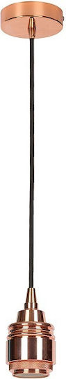 VK Lighting Adjustable Pendant Light Rose Gold with Socket E27 10cm