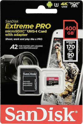 Extreme Pro microSDXC U3 V30 A2 UHS-I 170MB/s με αντάπτορα
