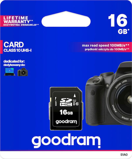 GoodRAM S1A0 SDHC 16GB U1 V10 UHS-I 100MB/s