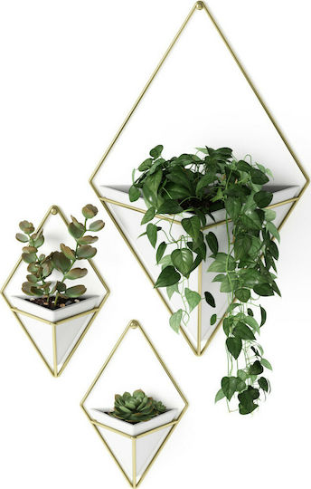 Umbra 3D Hanging Wall Decor White Made of Ceramic Material 22x9.5x39cm