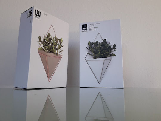 Umbra 3D Κρεμαστό Διακοσμητικό Trigg Large Λευκό από Κεραμικό Υλικό 22x9.5x39cm