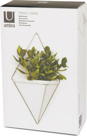 Umbra 3D Hanging Wall Decor White Made of Ceramic Material 22x9.5x39cm