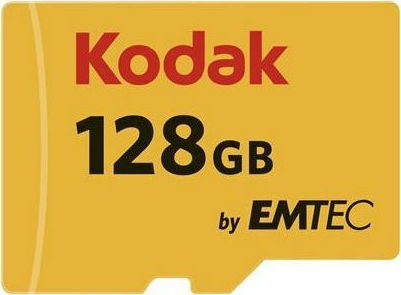 Kodak Premium Performance microSDHC 128GB U1 V10 A1 UHS-I με αντάπτορα