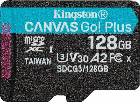 Kingston Canvas Go! Plus microSDXC 128GB U3 V30 UHS-I 170MB/s cu adaptor