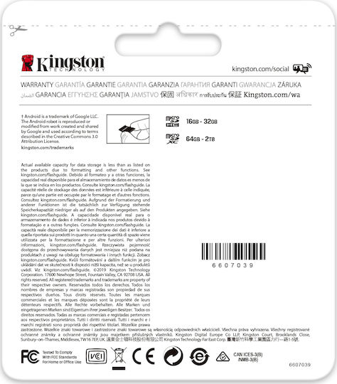 Kingston Canvas Go! Plus microSDXC Клас 10 U3 V30 A2 UHS-I с адаптер