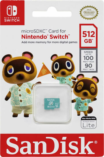 Sandisk Nintendo Switch microSDXC 512GB Class 10 U3 V30 UHS-I