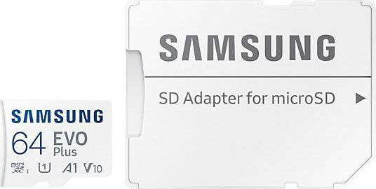 Samsung Evo Plus (2021) microSDXC 64GB U1 V10 A1 UHS-I 130MB/s με αντάπτορα