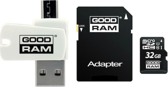 GoodRAM M1A4 microSDHC 32GB U1 UHS-I 100MB/s με αντάπτορα