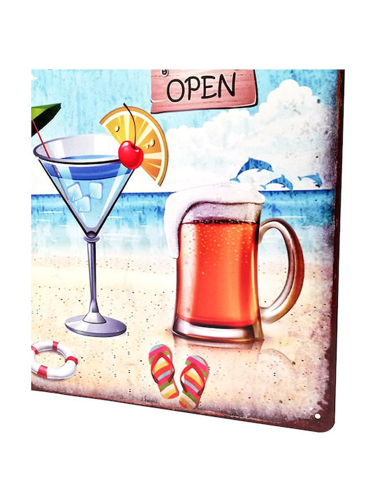 SP Souliotis Semnează de Perete din Metal Vintage Summer Bar 25x33cm 1pcs