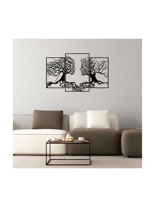 Freebox Decorative Silhouette Black Made of Metal 116x1.5x71cm