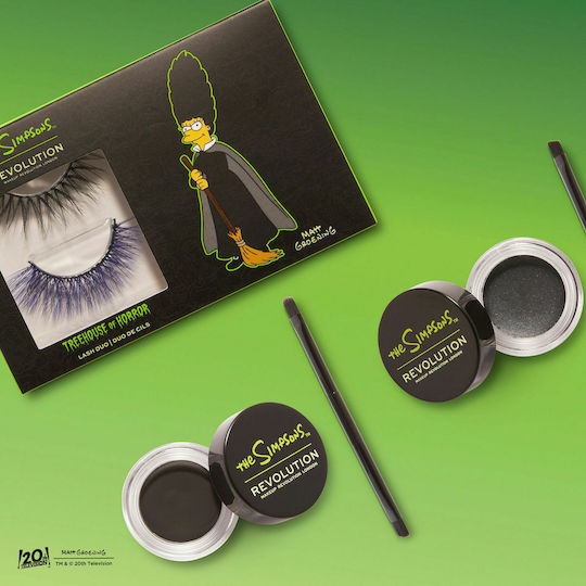 Revolution Beauty The Simpsons X Bat Your Lashes Lash Duo Вежди Черни с Лепило