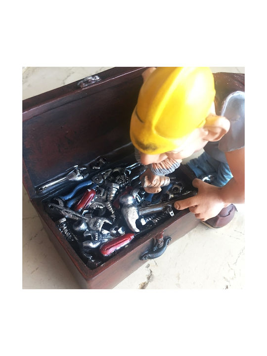 SP Souliotis Decorative Statuette Made of Plastic Worker Toolbox 14x9x8cm
