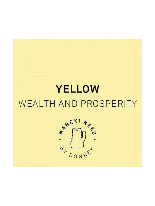 Donkey Decorative Cat made of Plastic Lucky Cat Maneki in Yellow 10.5x8.5x15cm 1pcs
