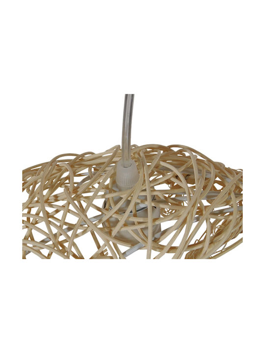 GloboStar Crescent Hängelampe Beige Glocke mit Fassung E27 30x20x35cm.
