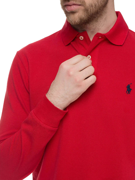 Polo Long Sleeve Blouse Red