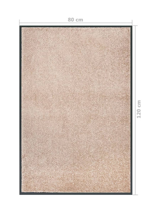 vidaXL Entrance Mat Carpet with Anti-slip Backing Beige 80x120cm