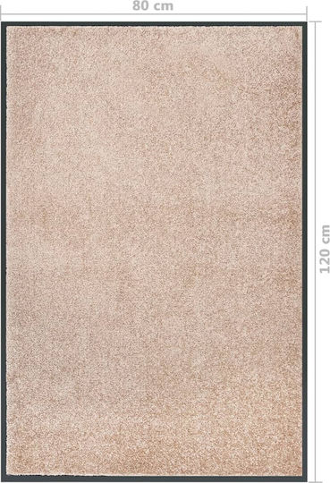 vidaXL Entrance Mat Carpet with Anti-slip Backing Beige 80x120cm