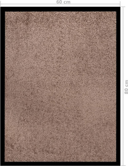 vidaXL Entrance Mat Carpet with Anti-slip Backing Coffee 60x80cm