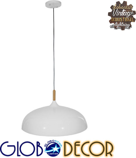 GloboStar Vallete Pendant Light White Bell with Socket E27 60x35cm