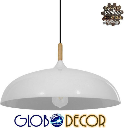 GloboStar Vallete Pendant Light White Bell with Socket E27 60x35cm