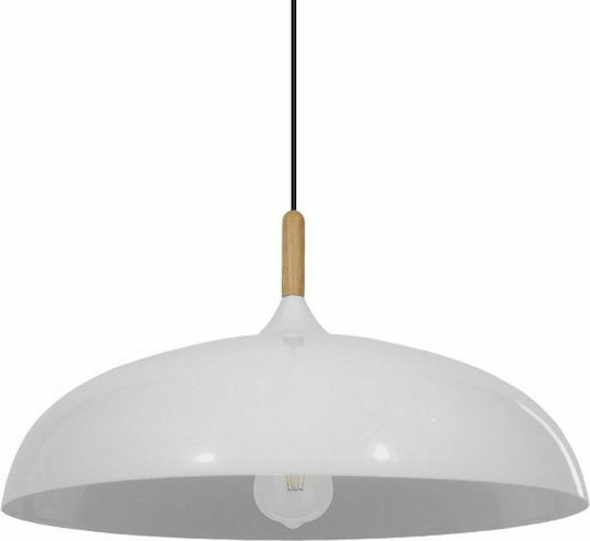 GloboStar Vallete Pendant Light White Bell with Socket E27 60x35cm