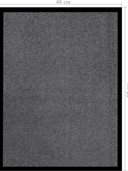 vidaXL Entrance Mat Carpet with Anti-slip Backing Charcoal 40x60cm