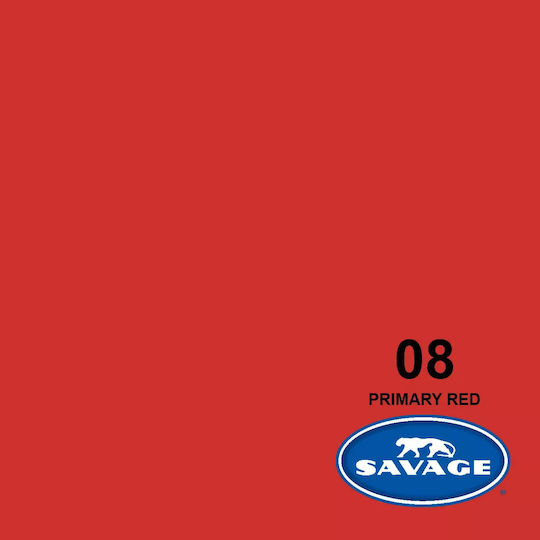Savage 08-12 Φωτογραφικό Φόντο Χάρτινο 272x1100εκ. Primary Red