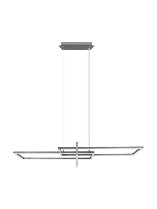 Trio Lighting Salinas Adjustable Pendant Light Silver Rail 110x40x150cm