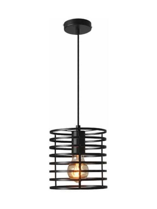 Carol Pendant Light Single-Light Grid for Socket E27 Black