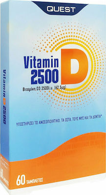 Quest Vitamin D3 Βιταμίνη για Ανοσοποιητικό 2500iu 60 ταμπλέτες