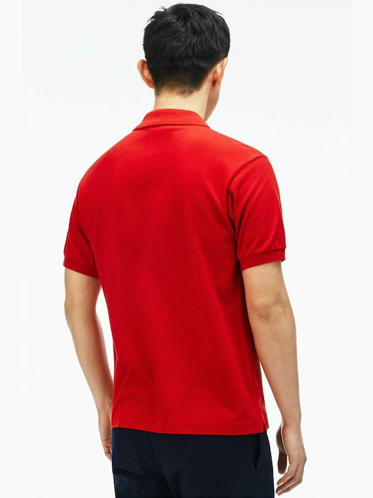 Lacoste Bluza Bărbătească cu Mânecă Scurtă Polo Roșie