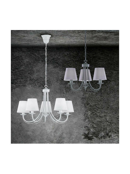 Trio Lighting Cortez Pendant Light White with Socket E14, E.14 47x150cm