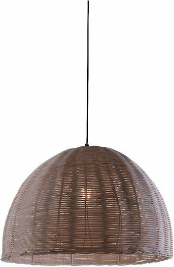 Home Lighting Saman Κρεμαστό Φωτιστικό Καφέ Πλέγμα με Ντουί E27
