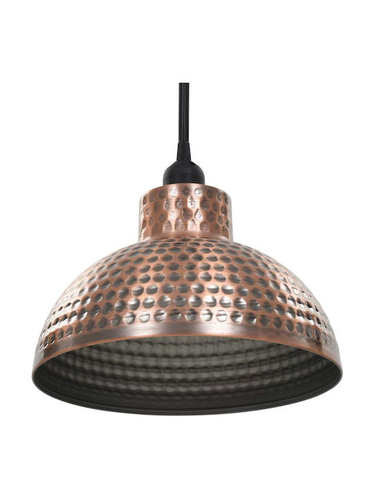 vidaXL Pendant Light Copper Bell with Socket E27 26x16cm