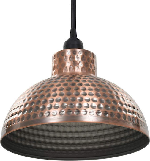 vidaXL Pendant Light Copper Bell with Socket E27 26x16cm