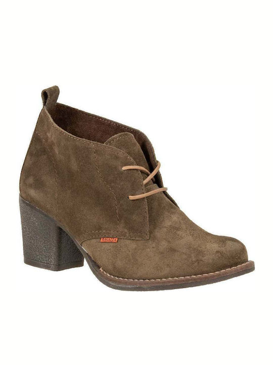 Suede Women's Ankle Boots with Medium Heel Puro