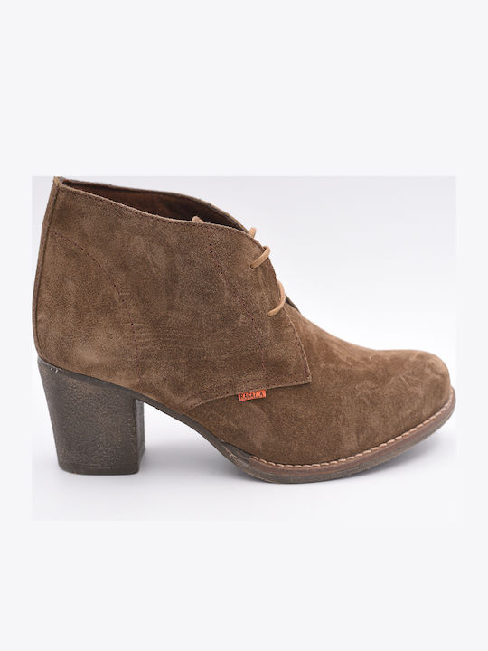 Suede Women's Ankle Boots with Medium Heel Puro