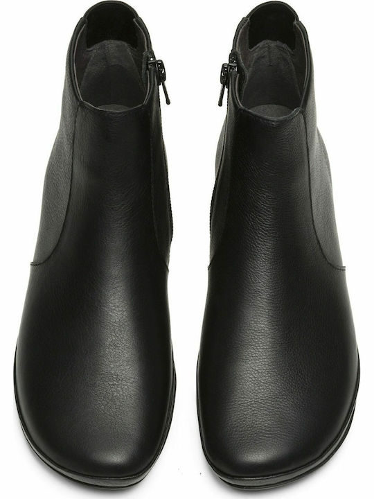 Right Leather Women's Ankle Boots Black