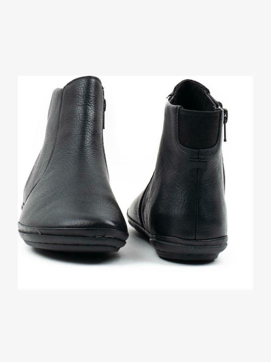 Right Leather Women's Ankle Boots Black