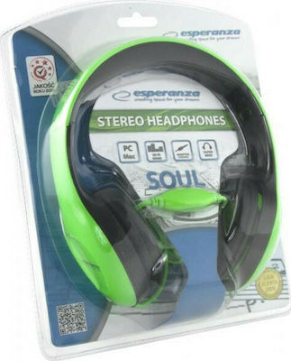 Esperanza EH138 Soul Wired On Ear Headphones Greeα EH138G